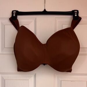 Cacique 40H Seamless T-Shirt Bra Full Coverage Underwire Brown Plus Size 40H/5D